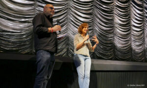 Goggo Gensch (l.) und Corinna Belz (r.) bei der DOK Premiere in Stuttgart